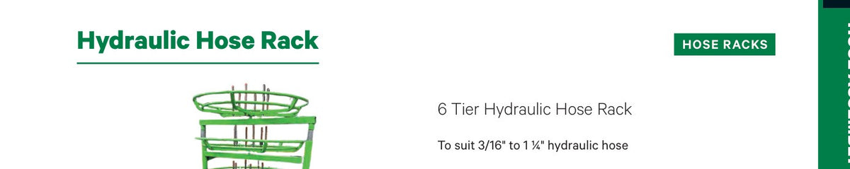 HOSE RACKS | 6 TIER HYDRAULIC HOSE RACK - CATALOGUE IMAGE
