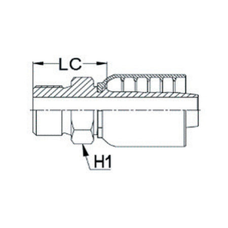 BSPP K SERIES | Flat Face Straight - PRODUCT IMAGE