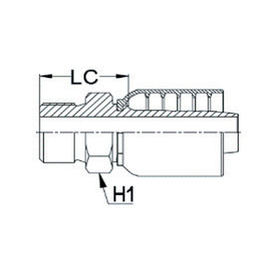 BSPP K SERIES | Flat Face Straight - PRODUCT IMAGE