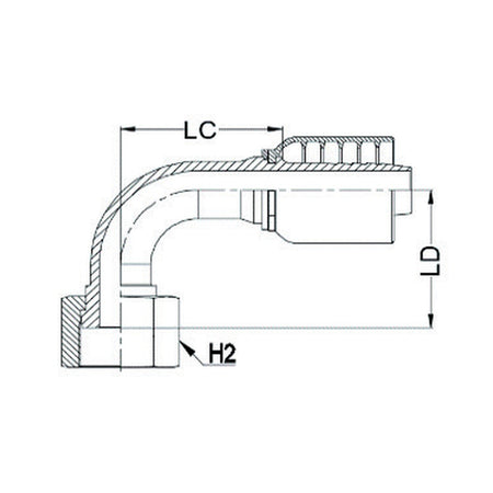 ORFS K SERIES | Female 45¡ Swept - PRODUCT IMAGE