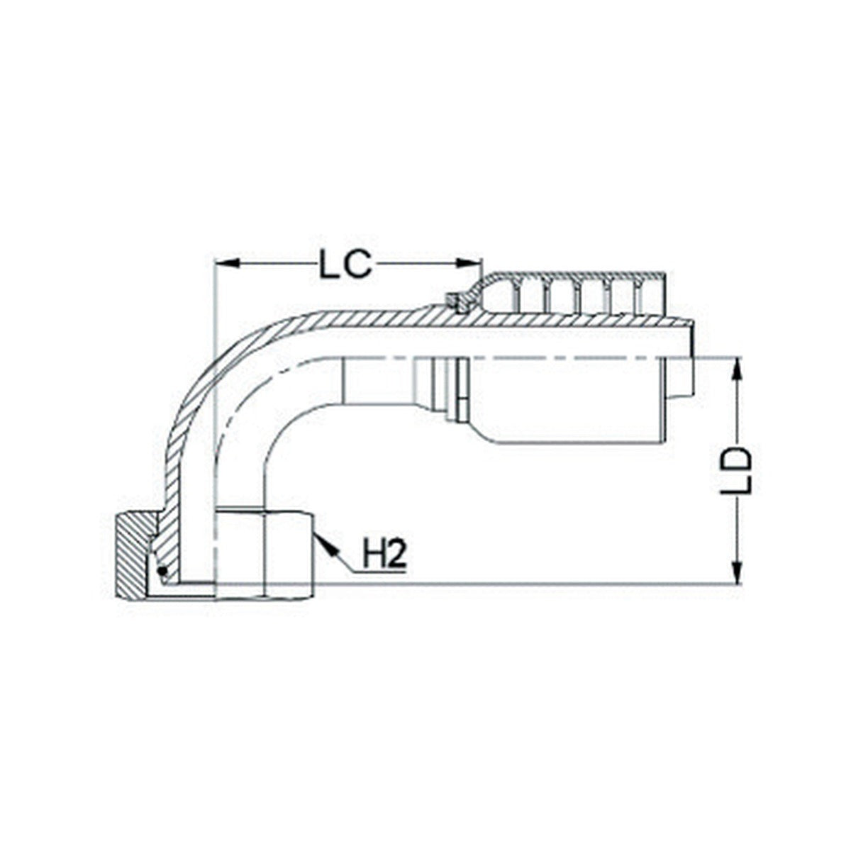 DKOL K SERIES | Female 90¡ Swept - PRODUCT IMAGE