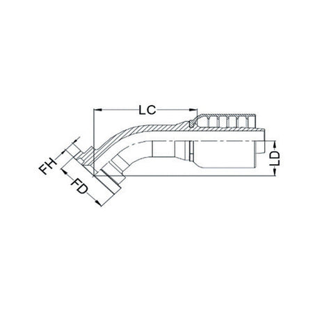 SAE CODE 61 K SERIES | 45¡ Swept - PRODUCT IMAGE
