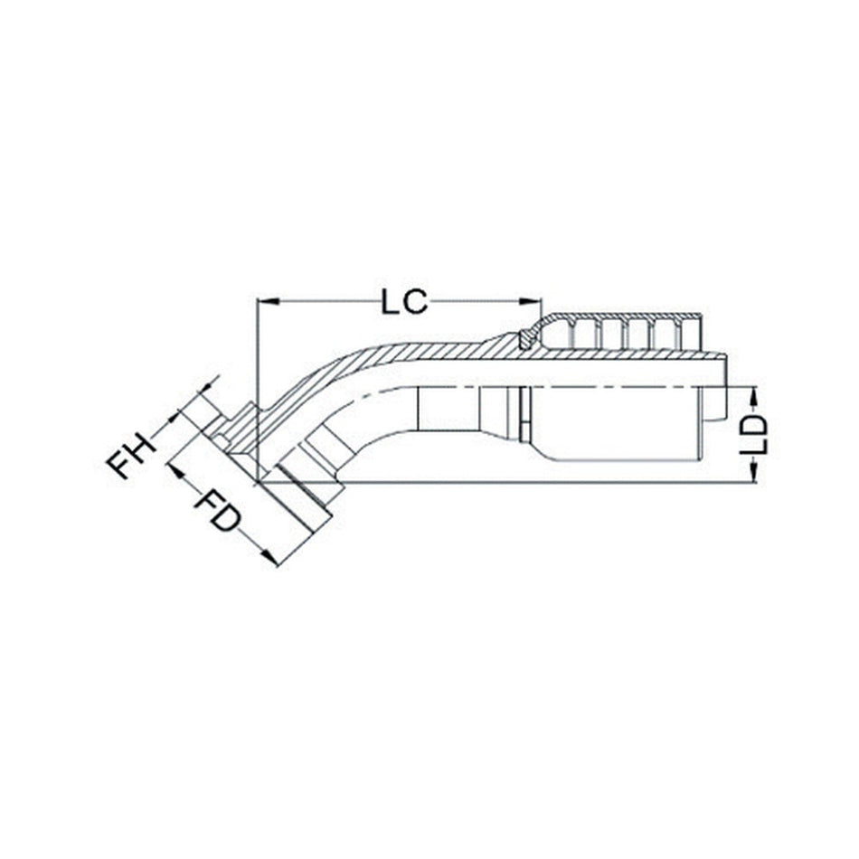 SAE CODE 61 K SERIES | 45¡ Swept - PRODUCT IMAGE