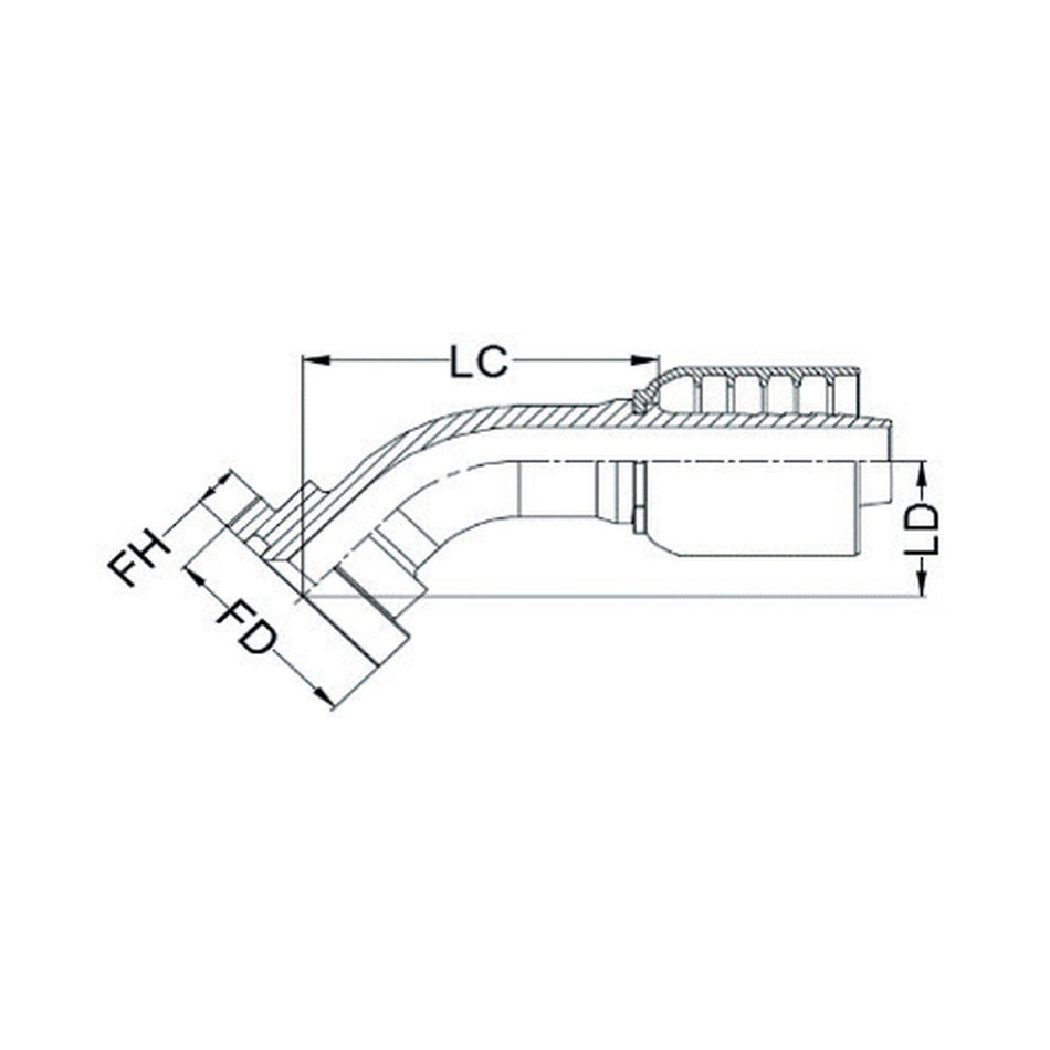 SAE CODE 62 K SERIES | 45¡ Swept - PRODUCT IMAGE