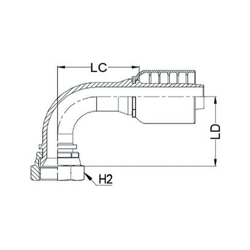 JIS K SERIES | Female 90¡ Swept - PRODUCT IMAGE