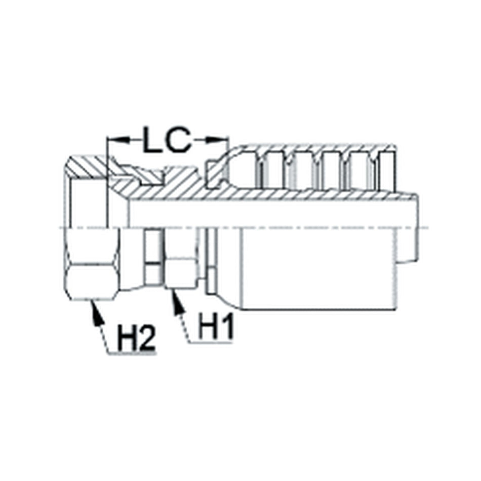 JIC J SERIES (HIGH PRESSURE) | Female Straight - PRODUCT IMAGE