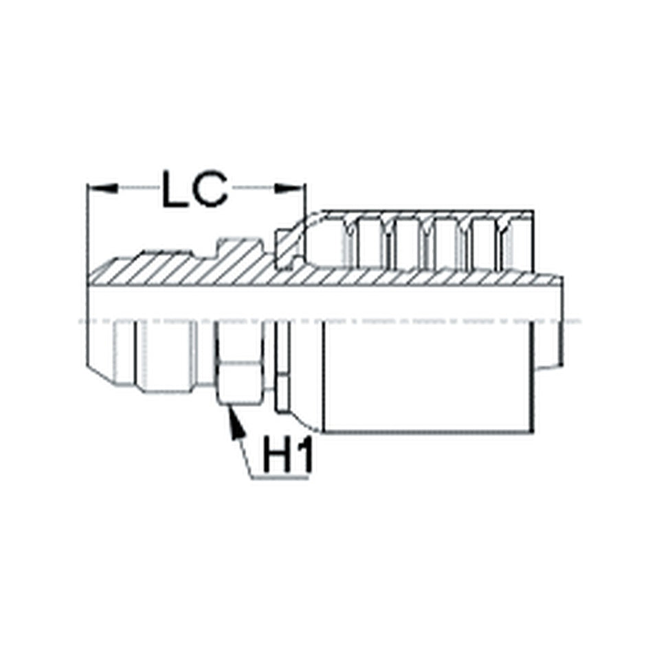 JIC J SERIES (HIGH PRESSURE) | Male Straight - PRODUCT IMAGE