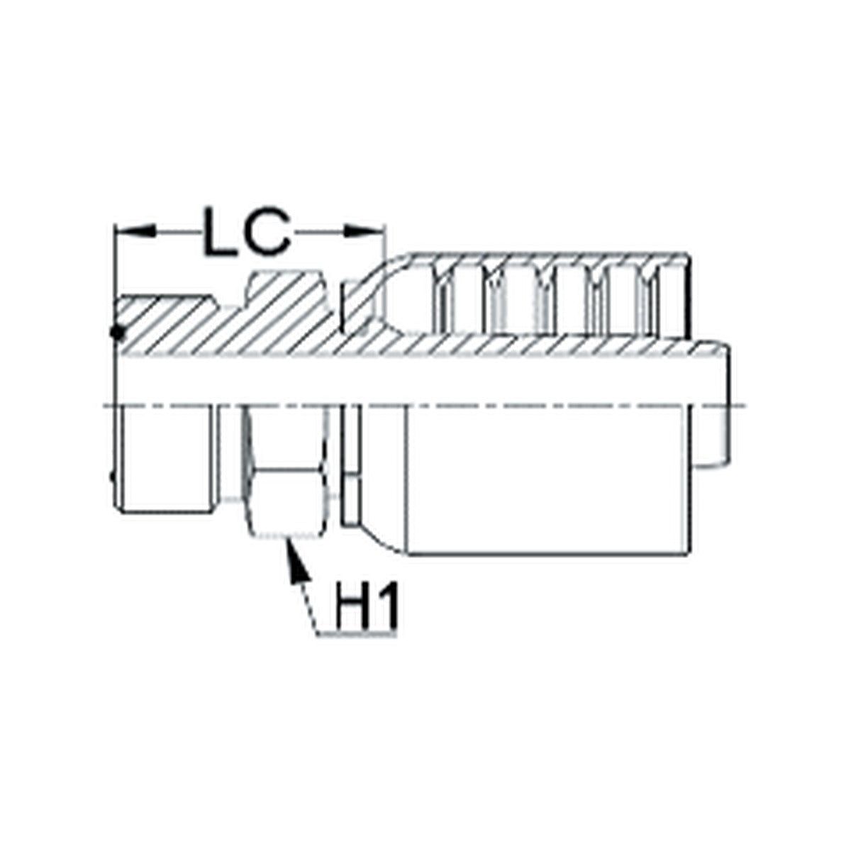 ORFS J SERIES (HIGH PRESSURE) | Male Straight - PRODUCT IMAGE