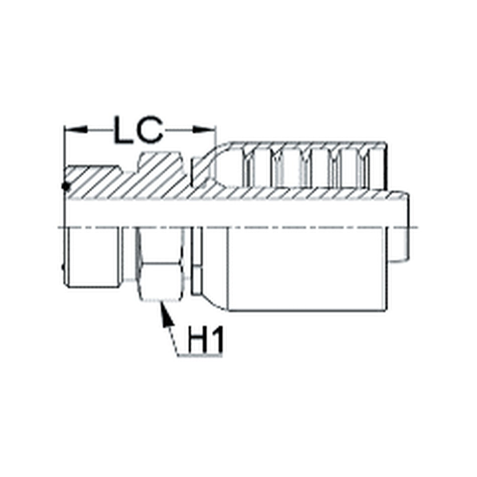 ORFS J SERIES (HIGH PRESSURE) | Male Straight - PRODUCT IMAGE