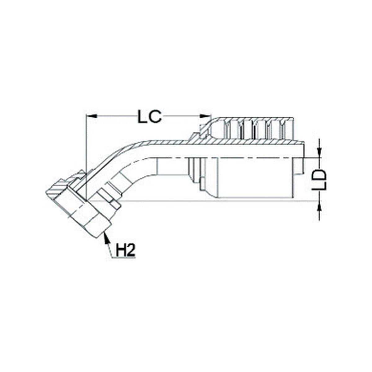 ORFS J SERIES (HIGH PRESSURE) | Female 45¡ Swept - PRODUCT IMAGE