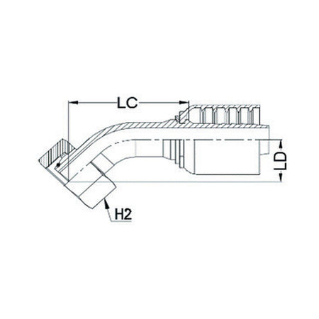 DKOL J SERIES (HIGH PRESSURE) | Female 45¡ Swept - PRODUCT IMAGE