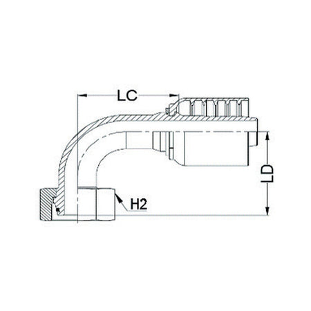 DKOL J SERIES (HIGH PRESSURE) | Female 90¡ Swept - PRODUCT IMAGE