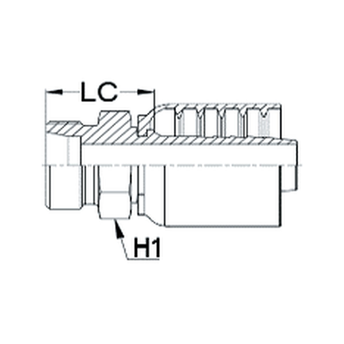 DKOS J SERIES (HIGH PRESSURE) | Male Straight - PRODUCT IMAGE
