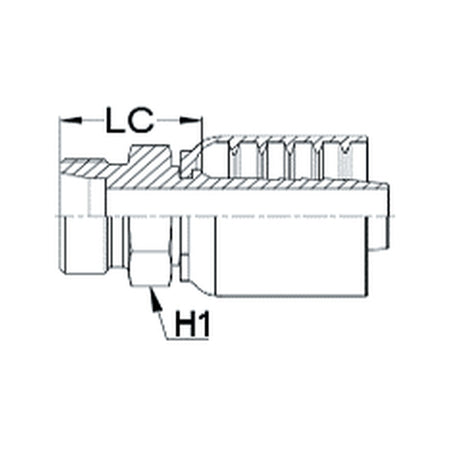 DKOS J SERIES (HIGH PRESSURE) | Male Straight - PRODUCT IMAGE
