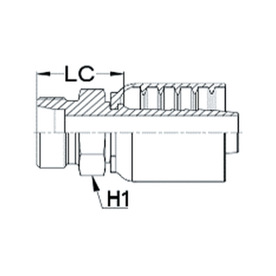 DKOS J SERIES (HIGH PRESSURE) | Male Straight - PRODUCT IMAGE