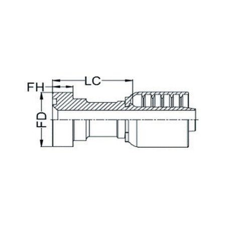 SAE CODE 62 J SERIES (HIGH PRESSURE) | Straight - PRODUCT IMAGE