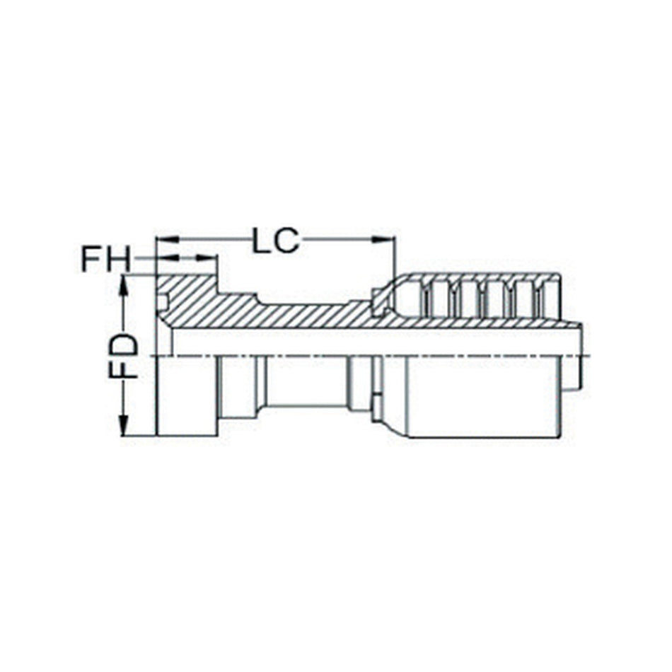 SAE CODE 62 J SERIES (HIGH PRESSURE) | Straight - PRODUCT IMAGE
