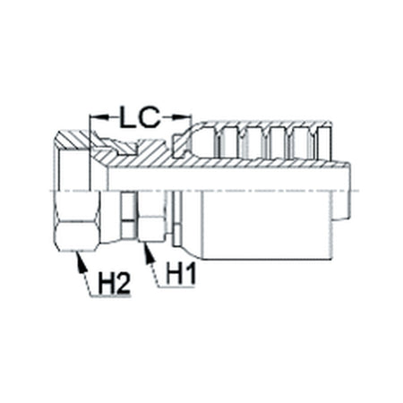 JIC N SERIES (HIGH PRESSURE) | Female Straight - PRODUCT IMAGE
