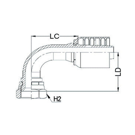 JIC N SERIES (HIGH PRESSURE) | Female 90¡ - PRODUCT IMAGE