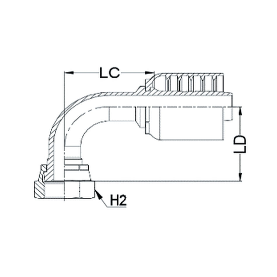 ORFS N SERIES (HIGH PRESSURE) | Female 90¡ - PRODUCT IMAGE