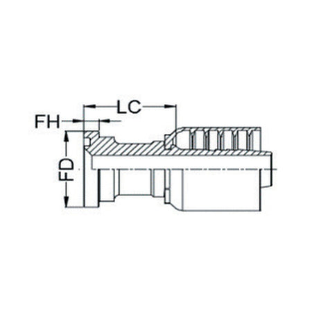 SAE CODE 61 N SERIES (HIGH PRESSURE) | Straight - PRODUCT IMAGE