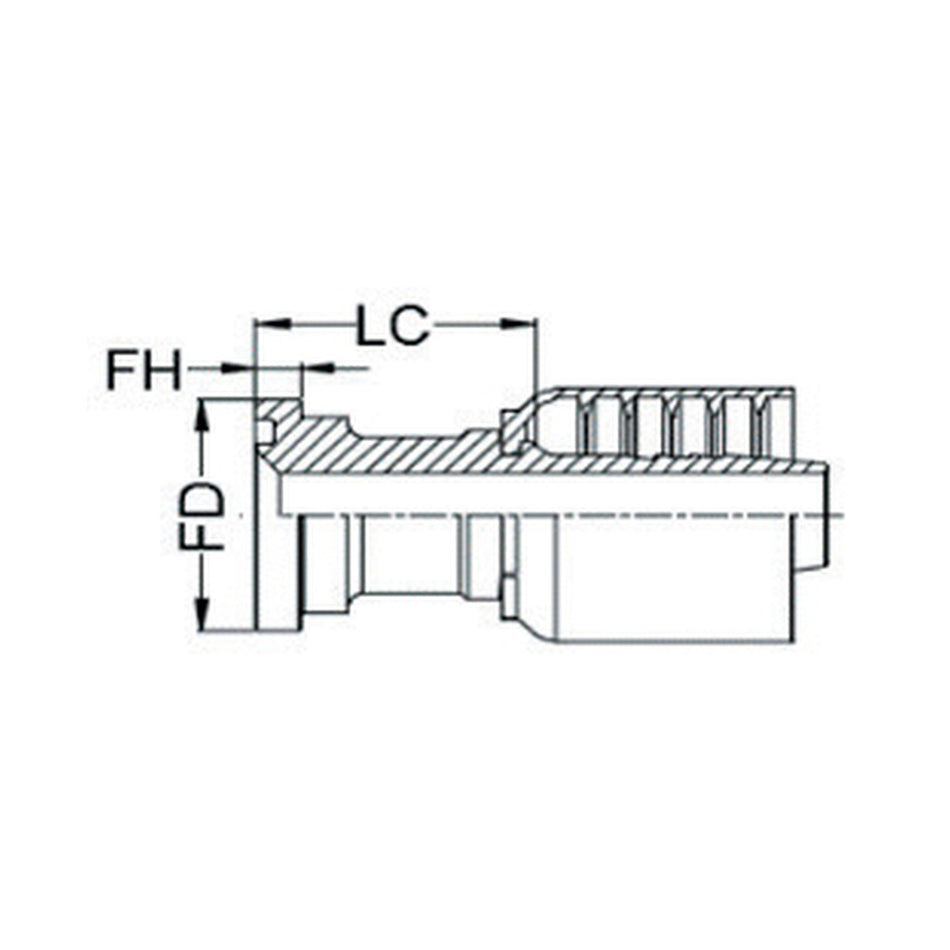 SAE CODE 61 N SERIES (HIGH PRESSURE) | Straight - PRODUCT IMAGE