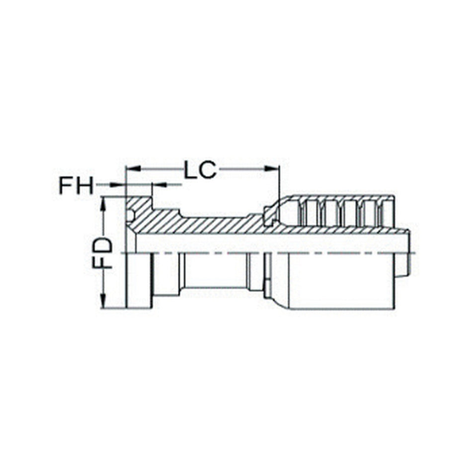 SAE CODE 62 N SERIES (HIGH PRESSURE) | Straight - PRODUCT IMAGE