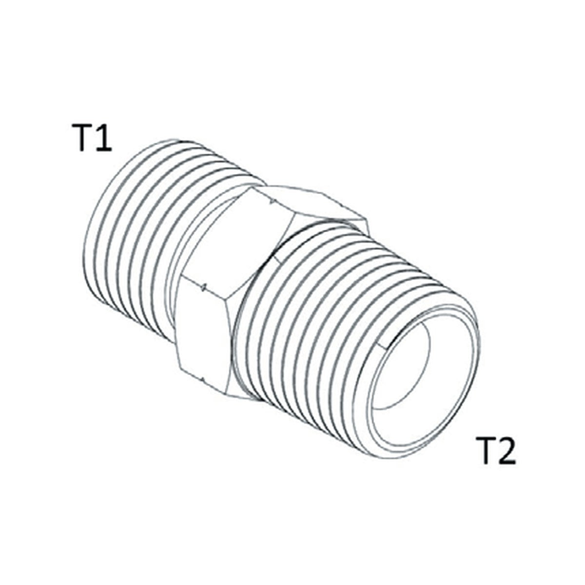 NIPPLE | BSPP MALE X NPT MALE - PRODUCT IMAGE