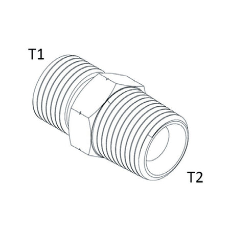 NIPPLE | BSPP MALE X NPT MALE - PRODUCT IMAGE