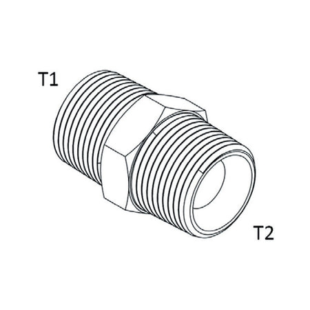NIPPLE | BSPT MALE X NPT MALE - PRODUCT IMAGE
