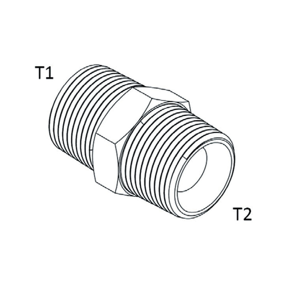 NIPPLE | BSPT MALE X NPT MALE - PRODUCT IMAGE