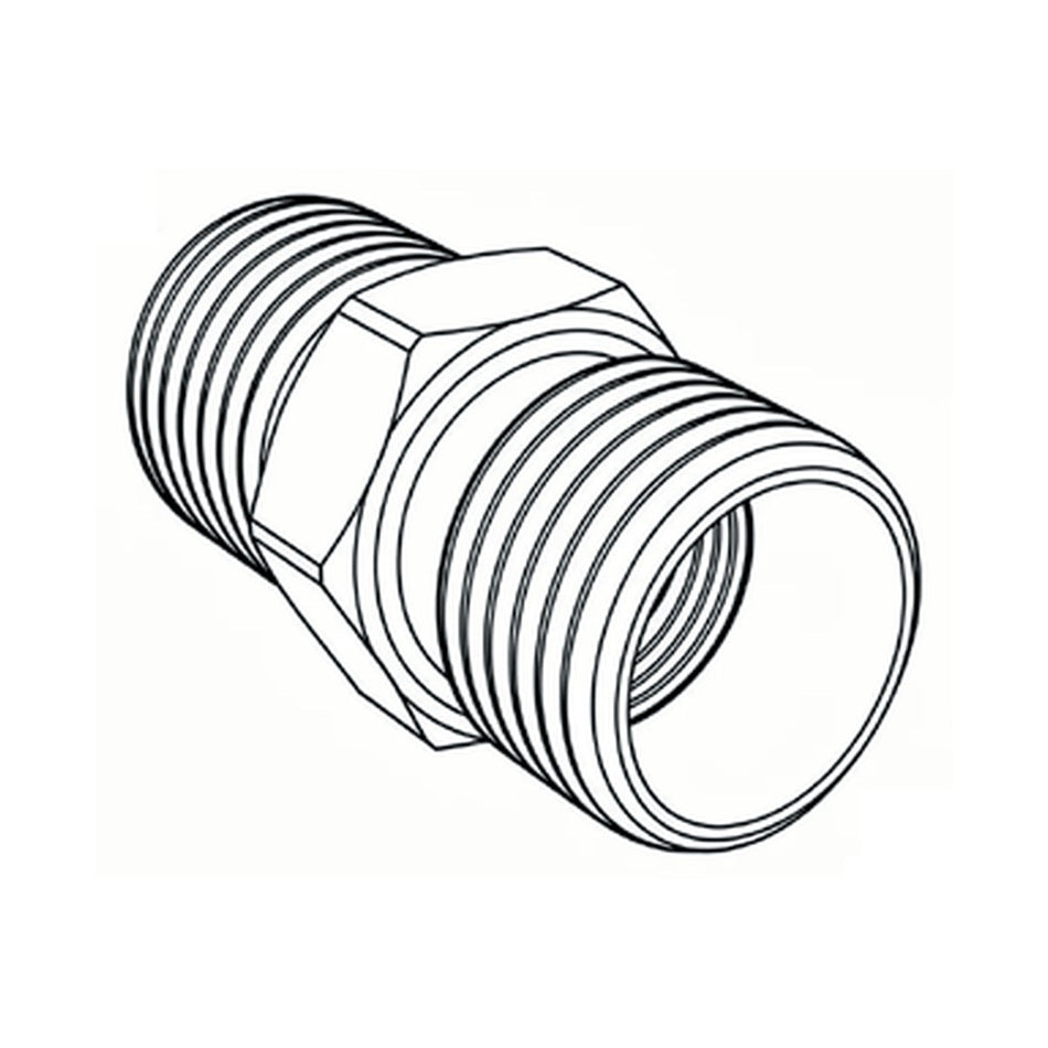 NIPPLE | METRIC TUBE MALE X UNO MALE (SAE O'RING) - PRODUCT IMAGE