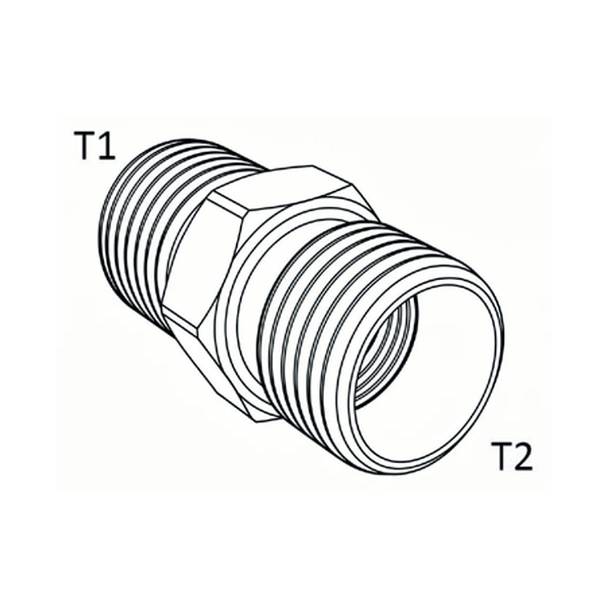 NIPPLE | METRIC MALE PORT X ORFS MALE - PRODUCT IMAGE
