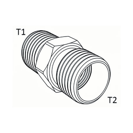 NIPPLE | METRIC MALE PORT X ORFS MALE - PRODUCT IMAGE