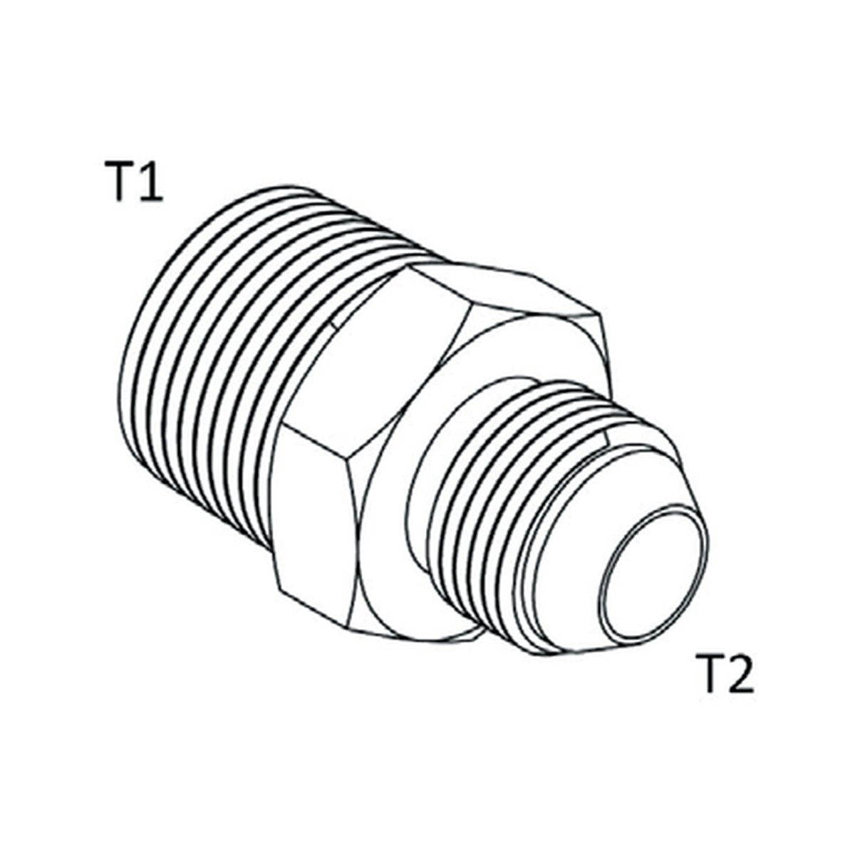 NIPPLE | SAE MALE X NPT MALE - PRODUCT IMAGE