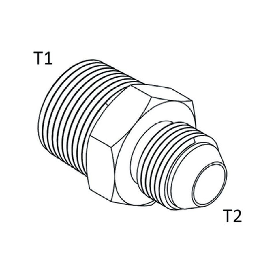 NIPPLE | SAE MALE X NPT MALE - PRODUCT IMAGE
