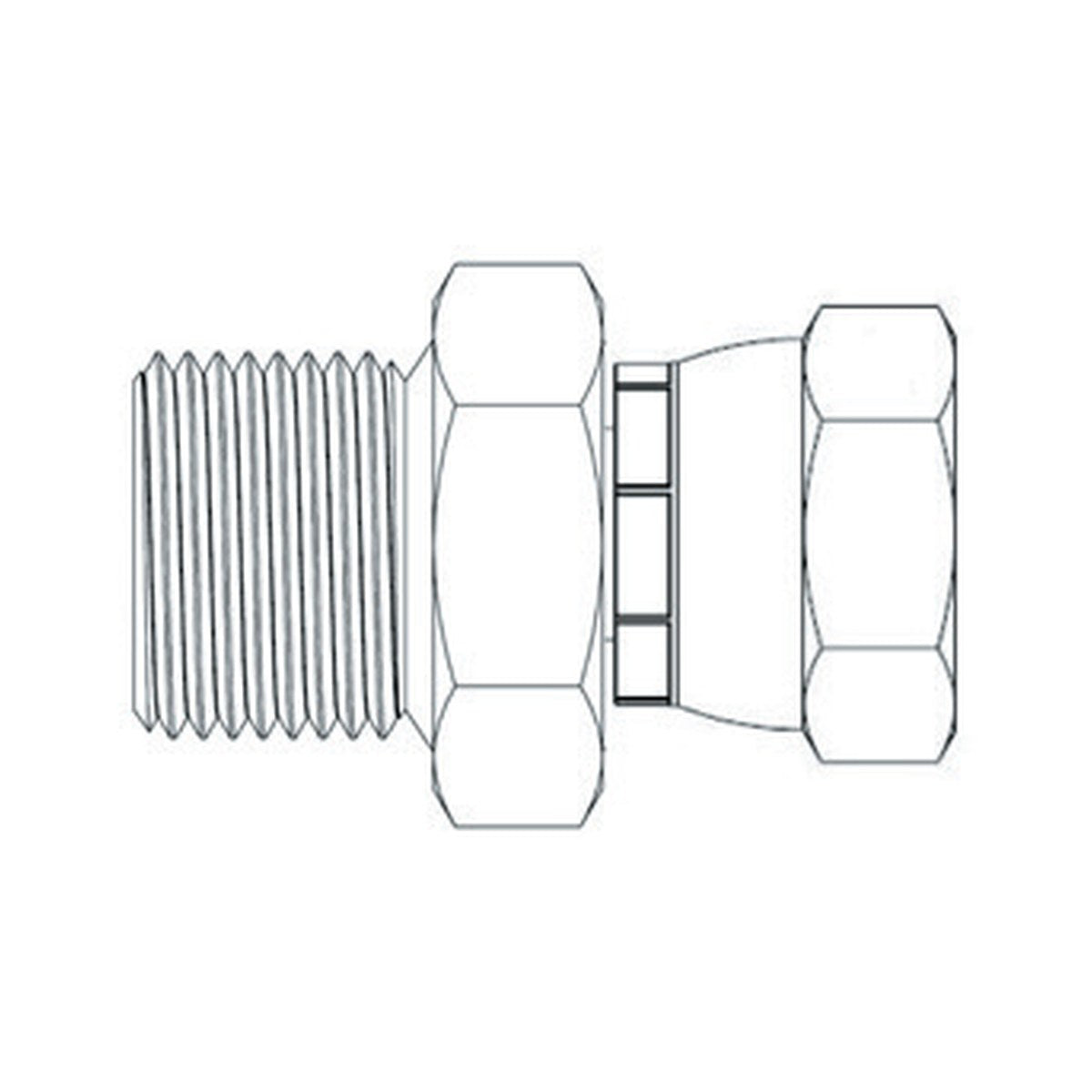 SWIVEL | METRIC TUBE FEMALE SWIVEL X BSPP PORT MALE - PRODUCT IMAGE