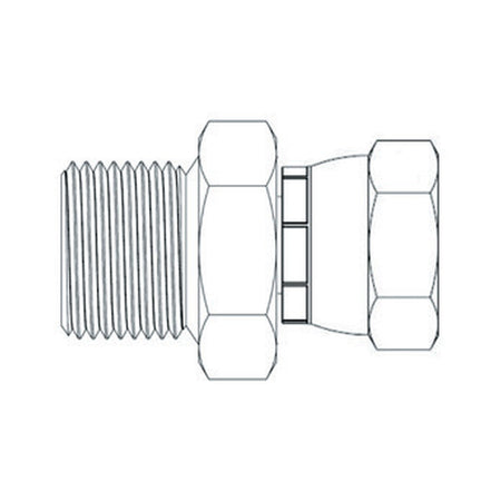 SWIVEL | METRIC TUBE FEMALE SWIVEL X BSPP PORT MALE - PRODUCT IMAGE