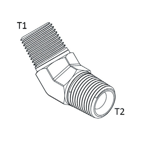 ELBOW BLOCK | BSPT MALE 45° - PRODUCT IMAGE