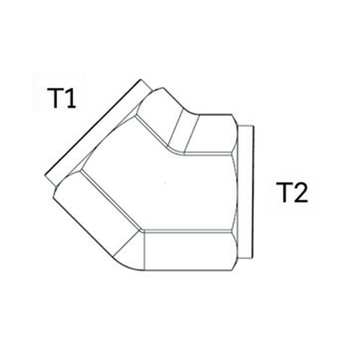ELBOW BLOCK | NPT FEMALE SOLID - 45° - PRODUCT IMAGE