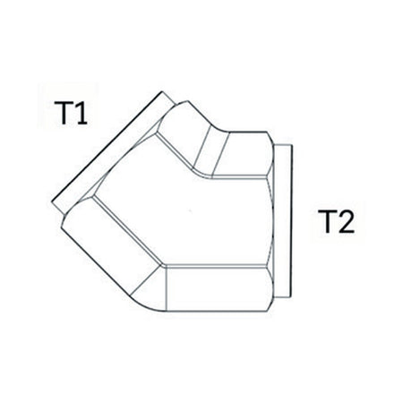 ELBOW BLOCK | NPT FEMALE SOLID - 45° - PRODUCT IMAGE