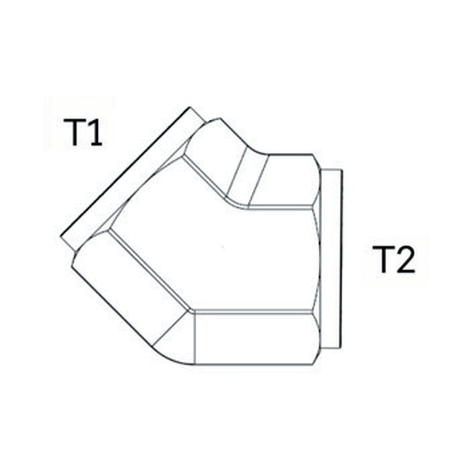ELBOW BLOCK | NPT FEMALE SOLID - 45° - PRODUCT IMAGE