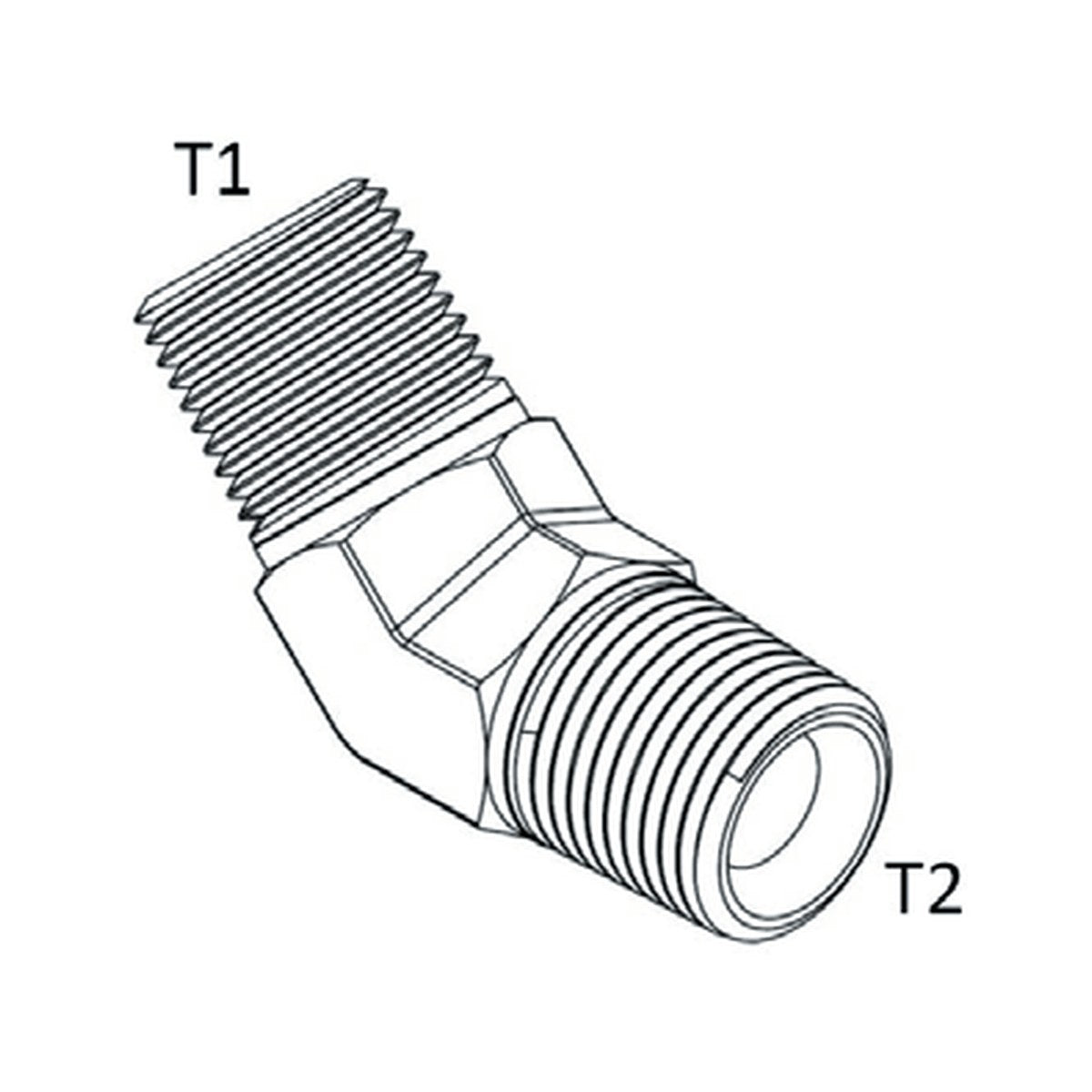 ELBOW BLOCK | NPT MALE - 45° - PRODUCT IMAGE