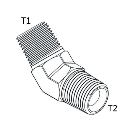 ELBOW BLOCK | NPT MALE - 45° - PRODUCT IMAGE