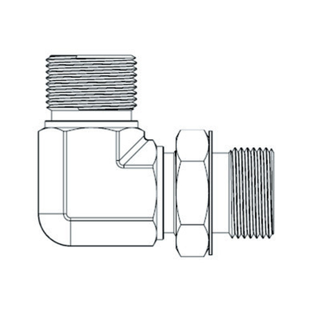 ELBOW BLOCK | METRIC TUBE MALE X BSPP MALE - 90° - PRODUCT IMAGE