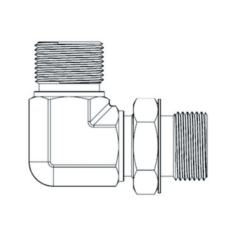 ELBOW BLOCK | METRIC TUBE MALE X BSPP MALE - 90° - PRODUCT IMAGE