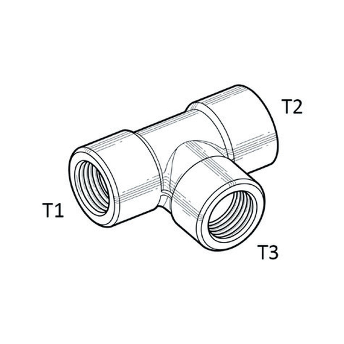 TEE PIECE | NPT FEMALE SOLID - PRODUCT IMAGE
