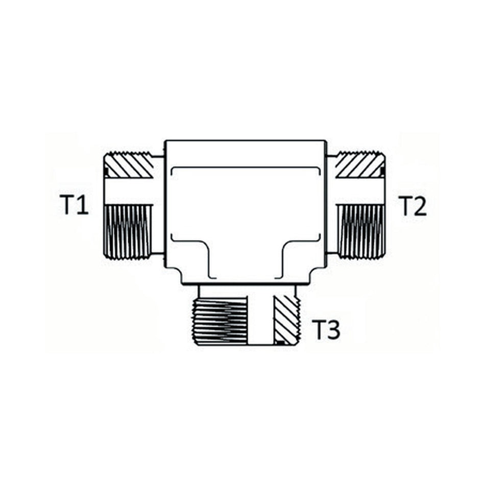 TEE PIECE | ORFS MALE - PRODUCT IMAGE
