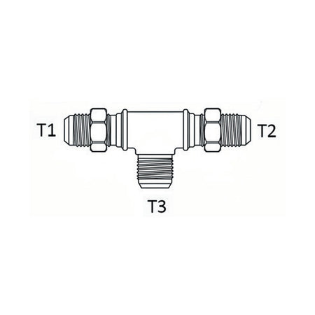 TEE PIECE | JIC MALE BULKHEAD X JIC MALE X JIC MALE - RUN TEE - PRODUCT IMAGE