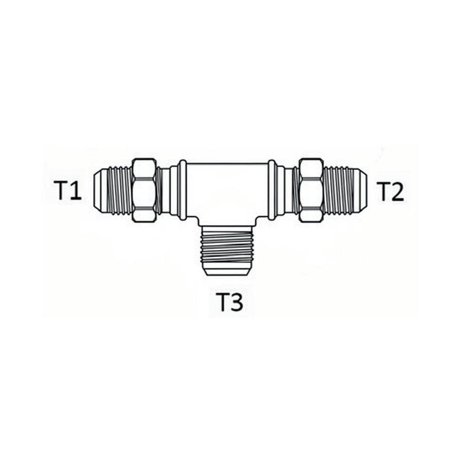TEE PIECE | JIC MALE BULKHEAD X JIC MALE X JIC MALE - RUN TEE - PRODUCT IMAGE